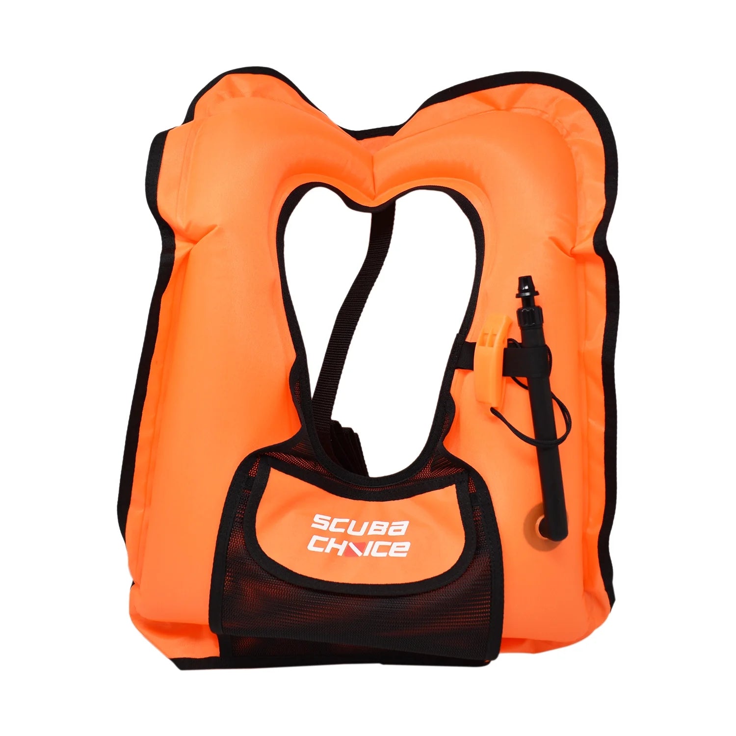 Orange Snorkel Vest With Front Pocket & Whistle Z176683