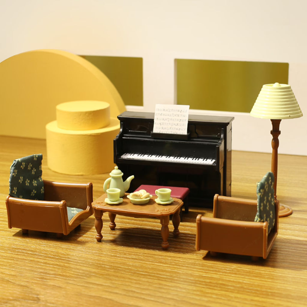 Miniature Dollhouse Furniture Kitchen Play Set with Refrigerator D1532