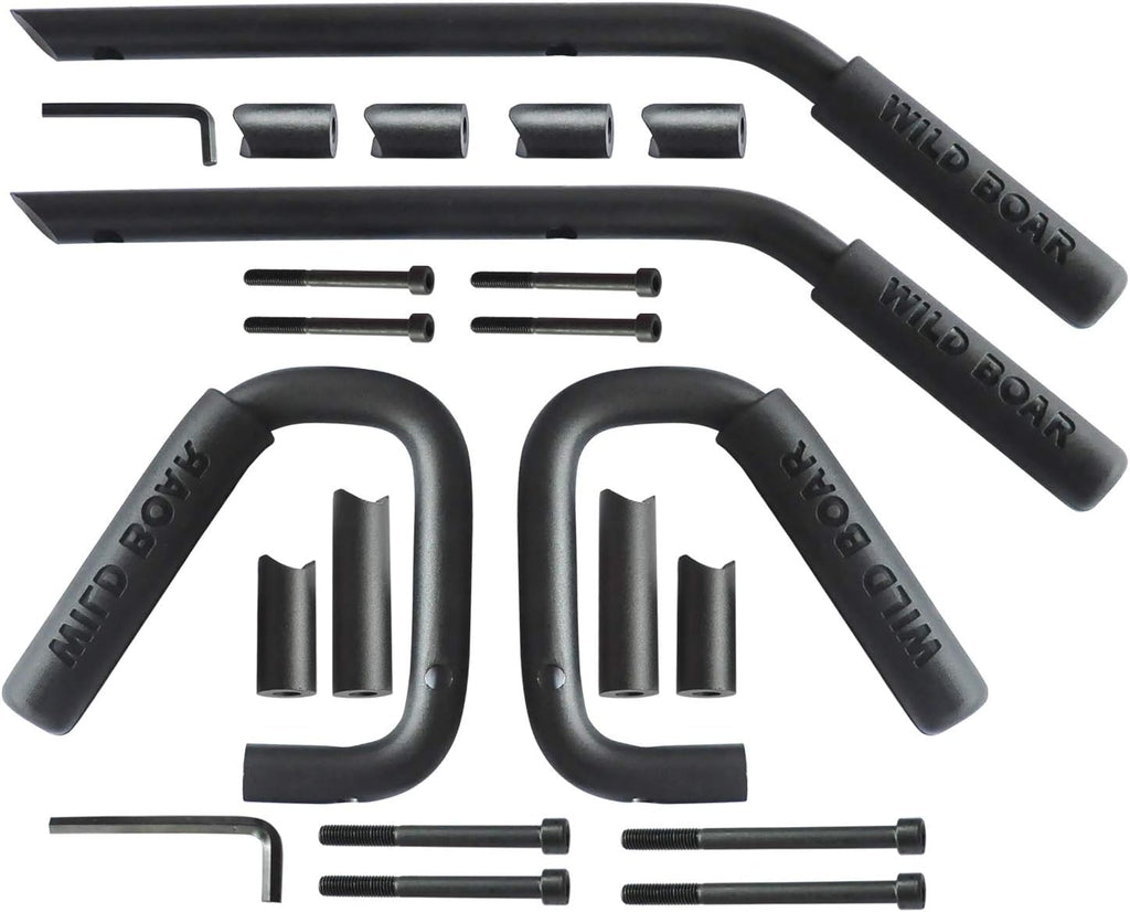 Red Pack of 2 Steel Grab Handle Kit for Jeep Wrangler JK JKU 4 Doors L326880