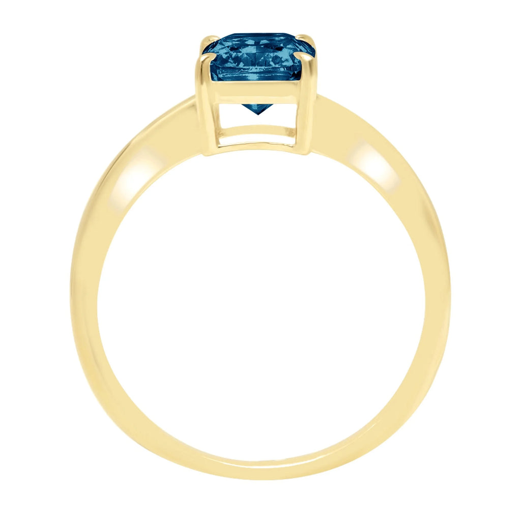 18K Yellow Gold Solitaire Ring M424