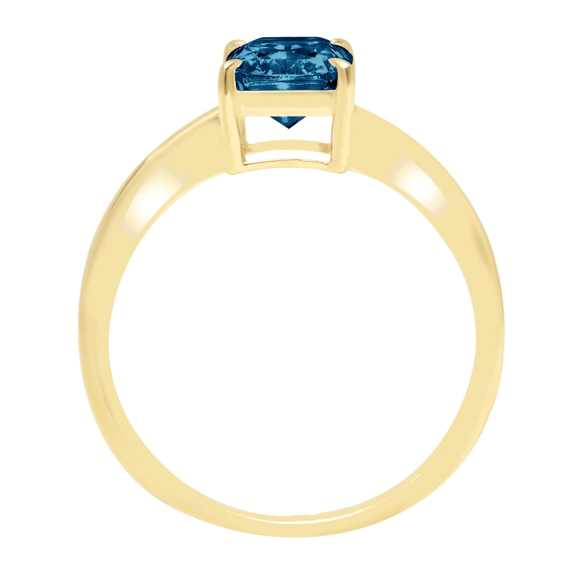 18K Yellow Gold Solitaire Ring M424
