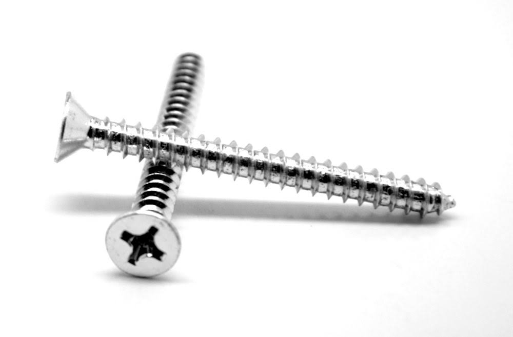 #10-18 x 5/8 Sheet Metal Screw Phillips Flat Head Type AB Low Carbon Steel Zinc Plated G2443