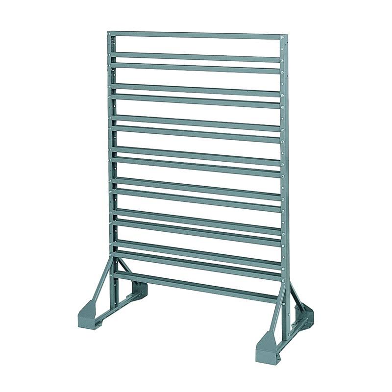 Gray Bin Rail Floor Rack K956