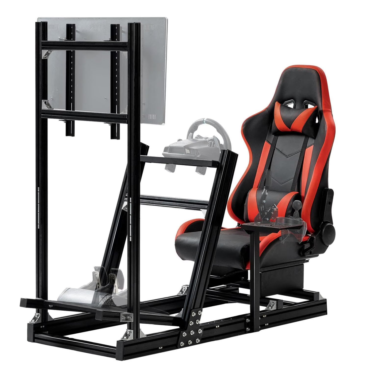 F1 Racing Simulator Cockpit with Monitor Stand Seat L3250