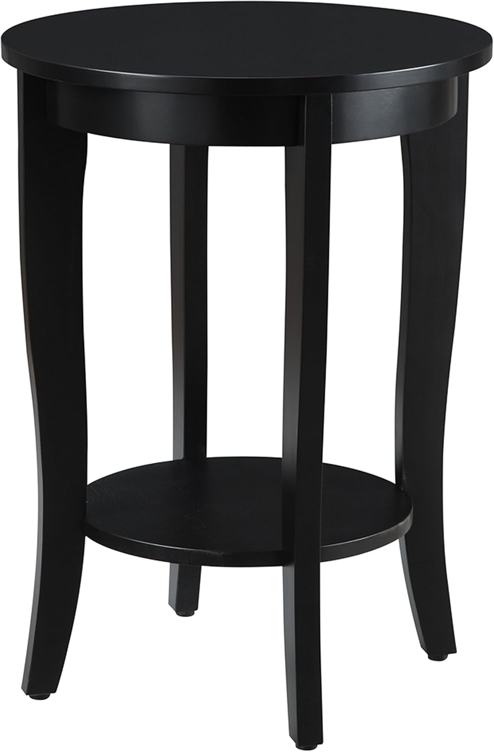 White Round End Table O237
