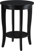 White Round End Table O237