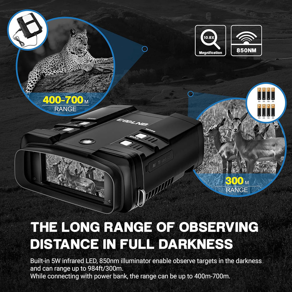 1080P Night Vision Binoculars with 64G Card Pack of 2 T8390