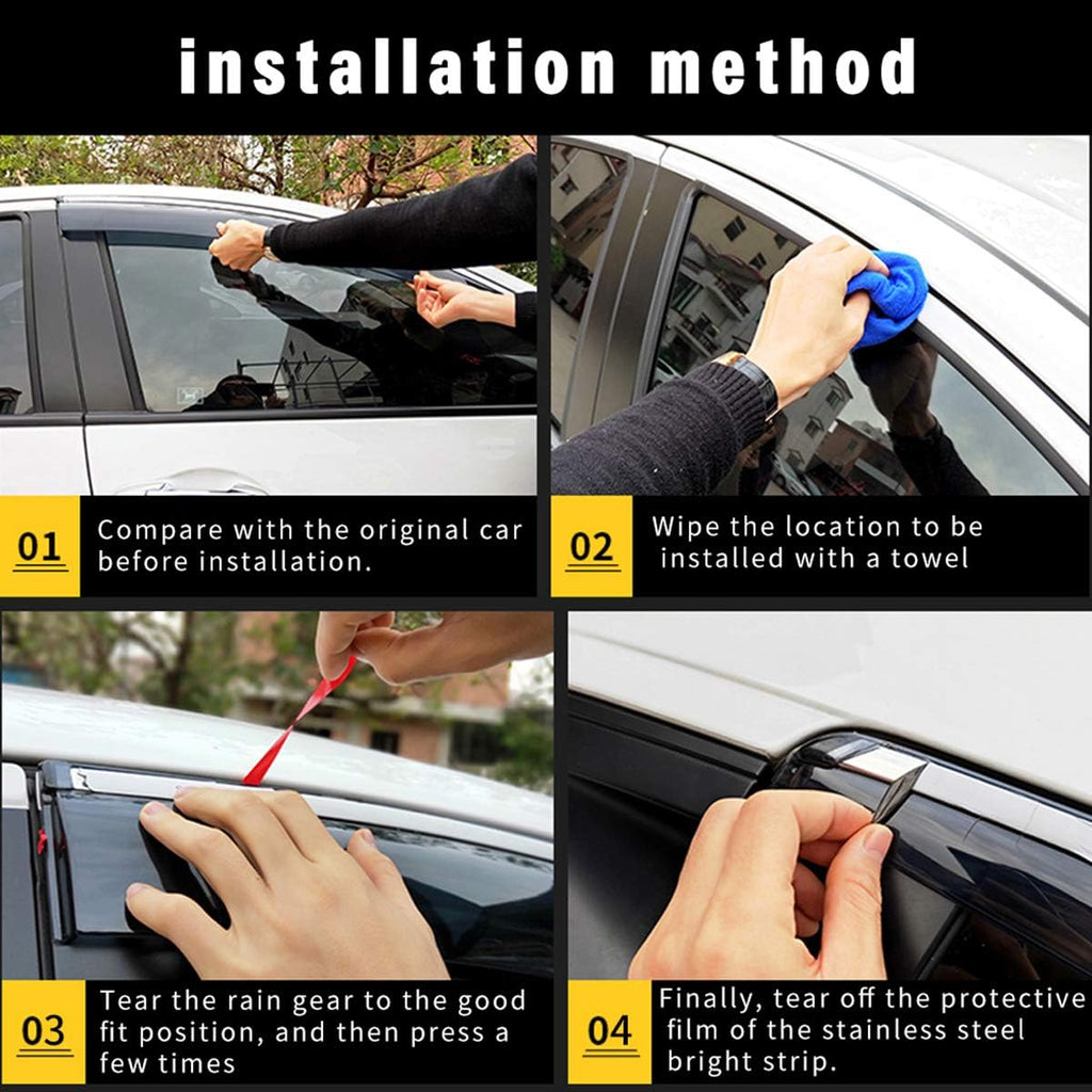 Smoke Tape-On Side Window Deflectors F89566