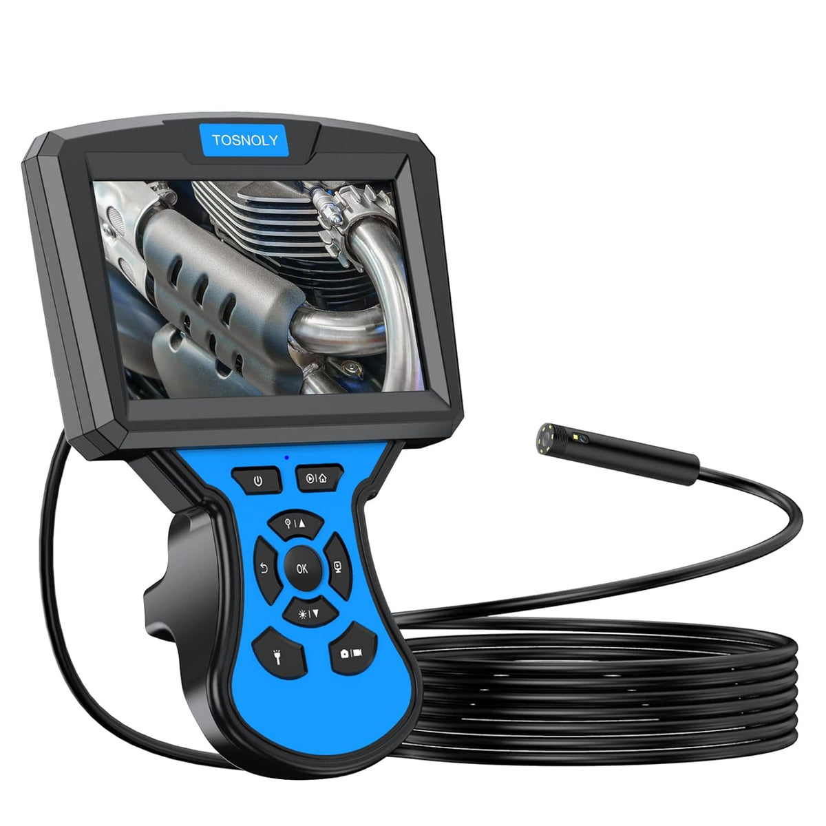 5 Inch Dual Lens Borescope Inspection Camera with 32GB Card IP67 Waterproof E973986