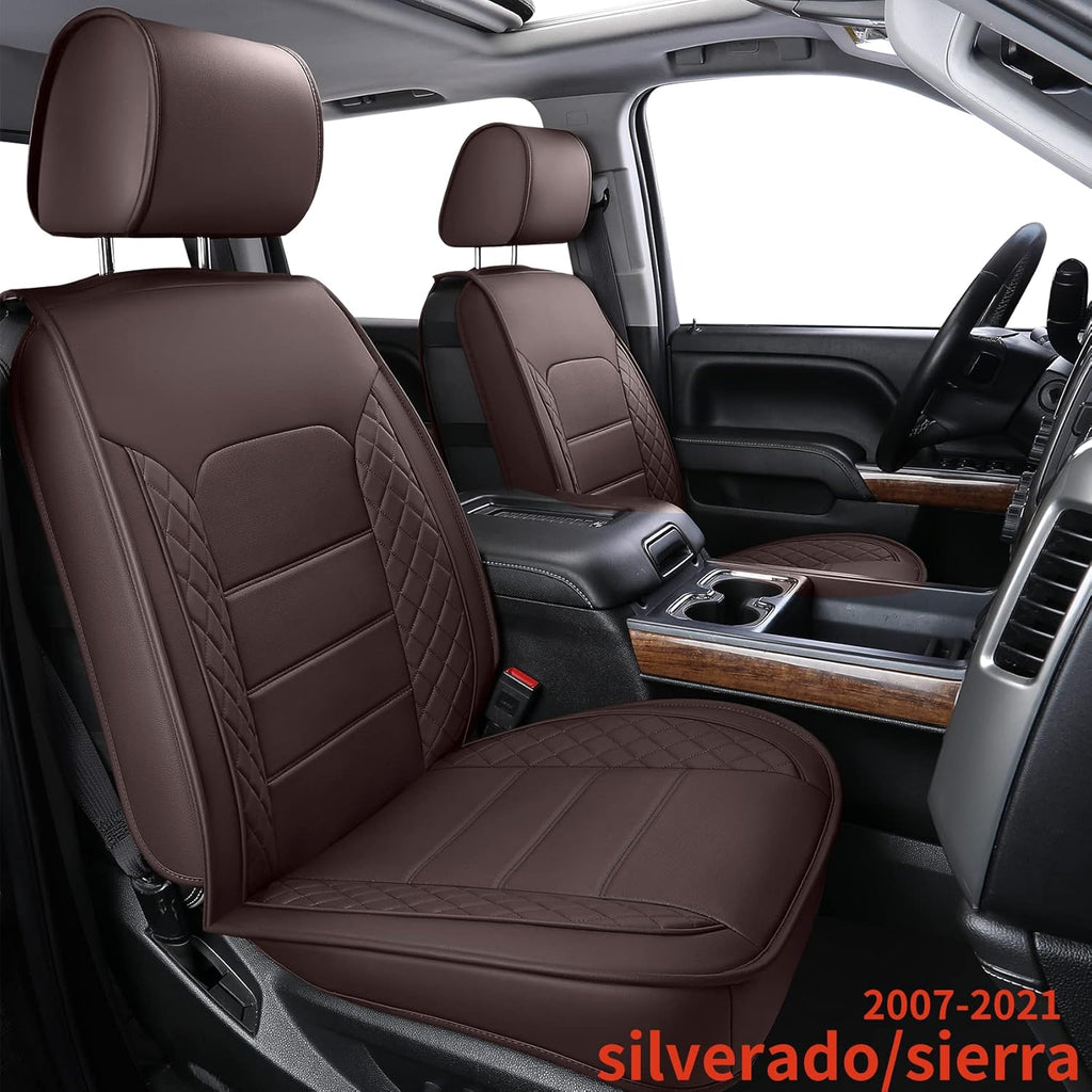 Black Faux Leather Seat Covers Full Set V9465