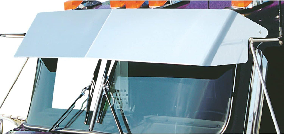 Stainless Steel 13” Blind Mount Drop Visor for Kenworth W900L Style Cab B445790
