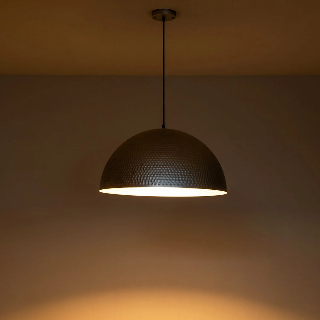 Hammered Metal Dome Farmhouse Pendant H943751