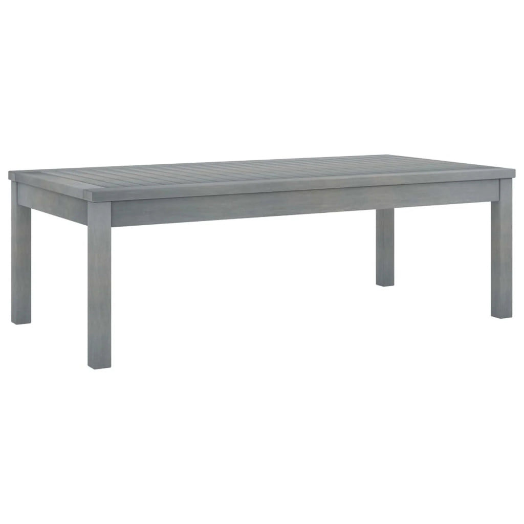 3 Piece Gray Acacia Wood Outdoor Patio Lounge Set with Cushions Q4509