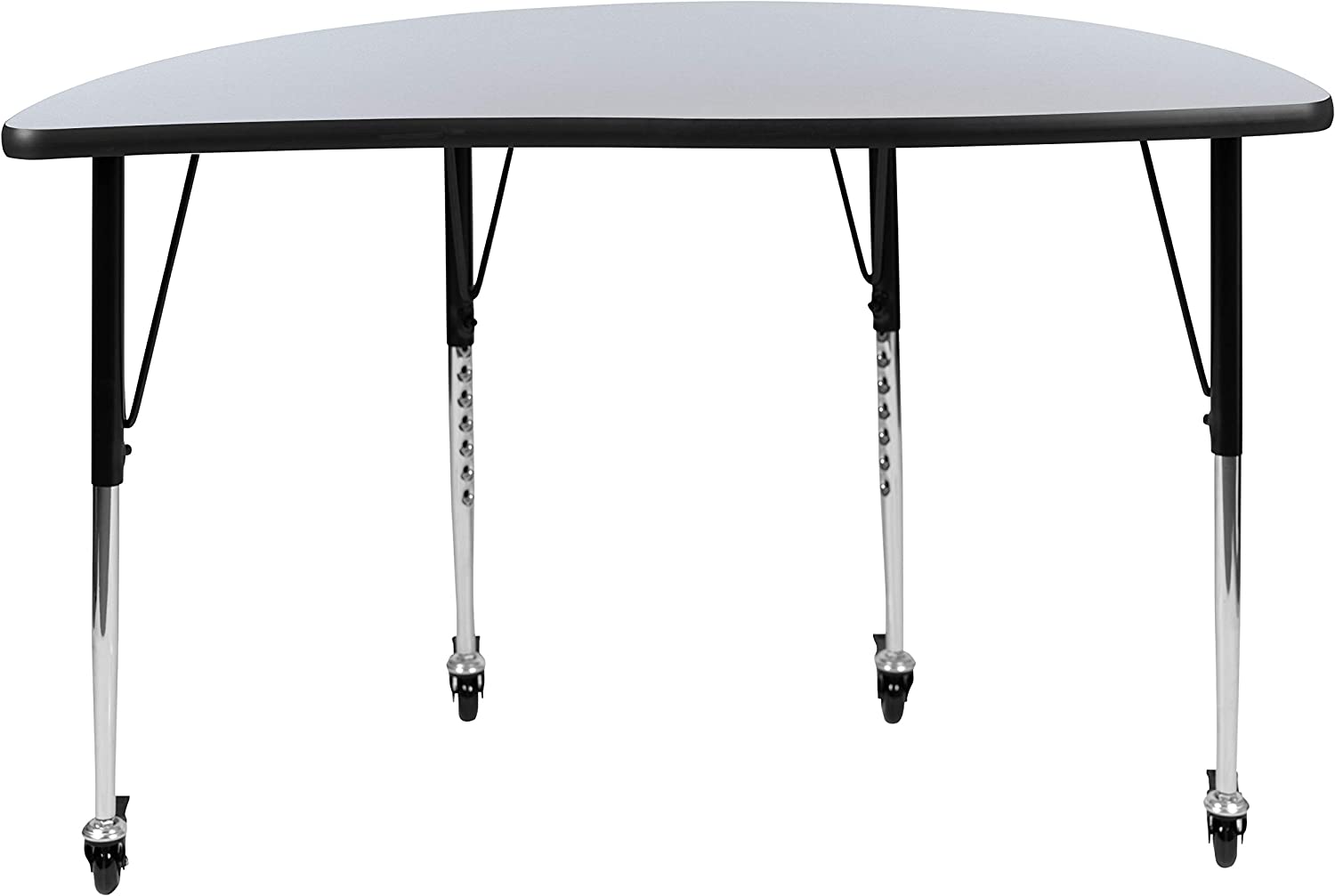 Mobile Half Circle Flexible Grey Adjustable Height Activity Table K479