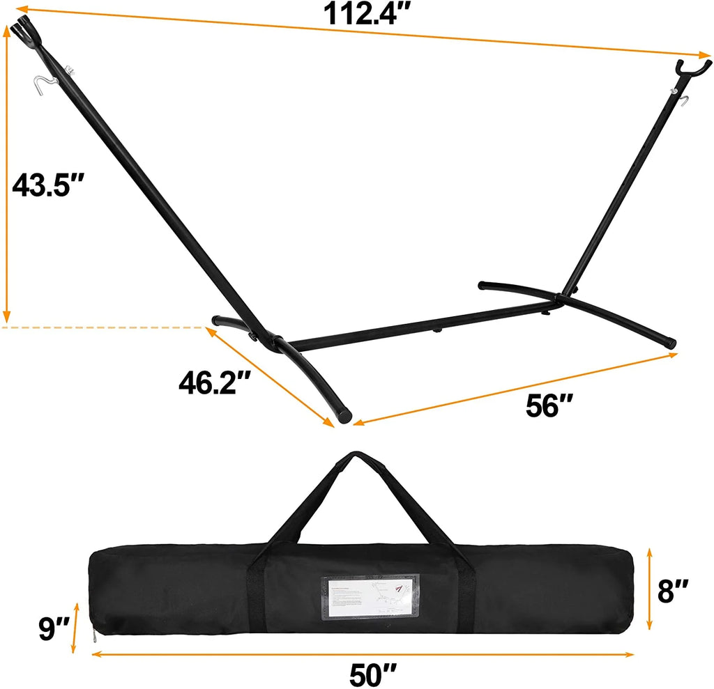 Portable 2 Person Hammock with Steel Stand and Carrying Case K653