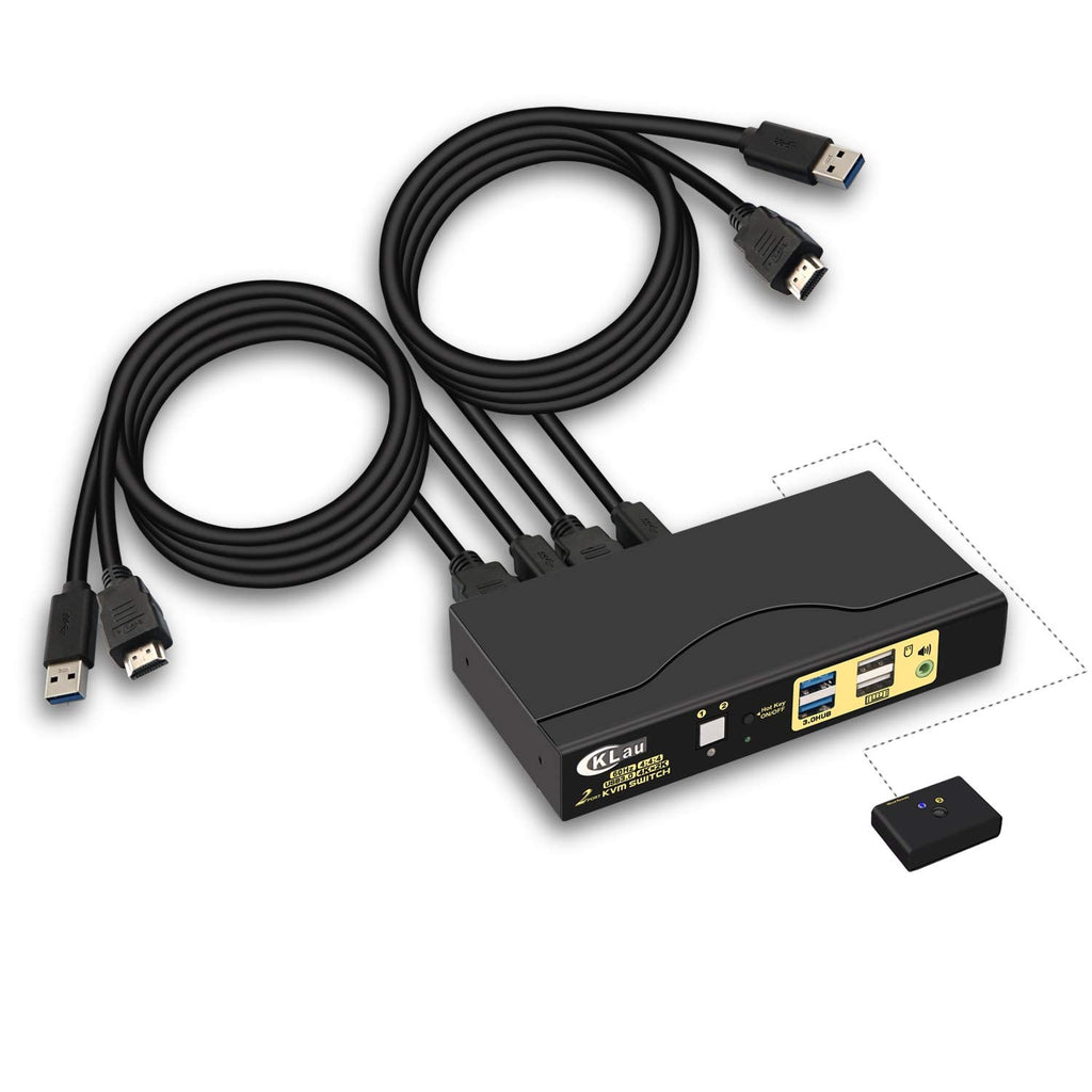 Triple Monitor KVM Switch USB 3.0, 2 Port HDMI with Audio V2600
