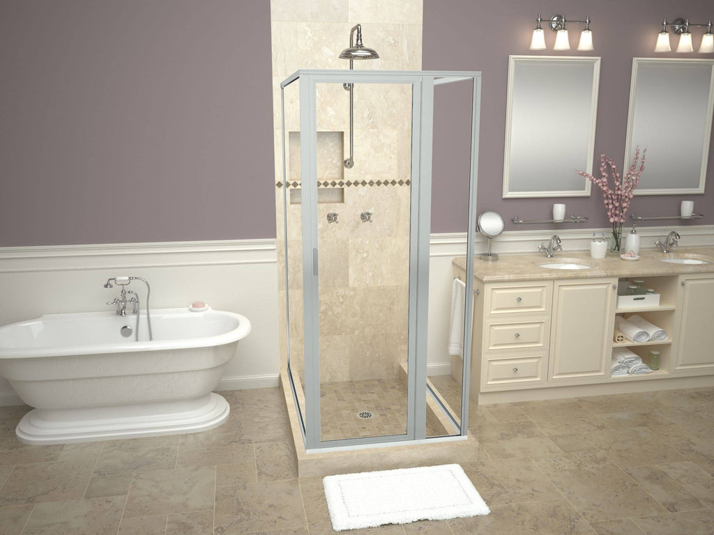 Triple Curb Shower Pan with Center Drain P5533