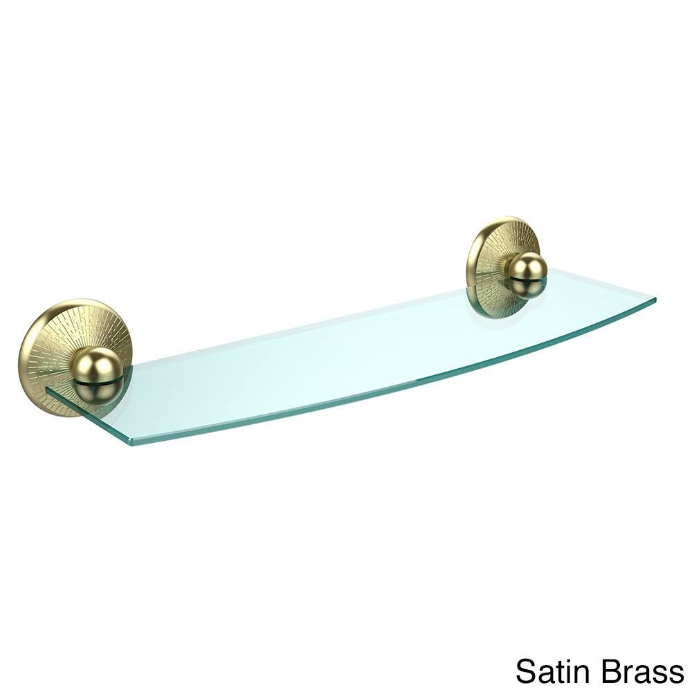 Antique Bronze 18 inch Glass Shelf Q542