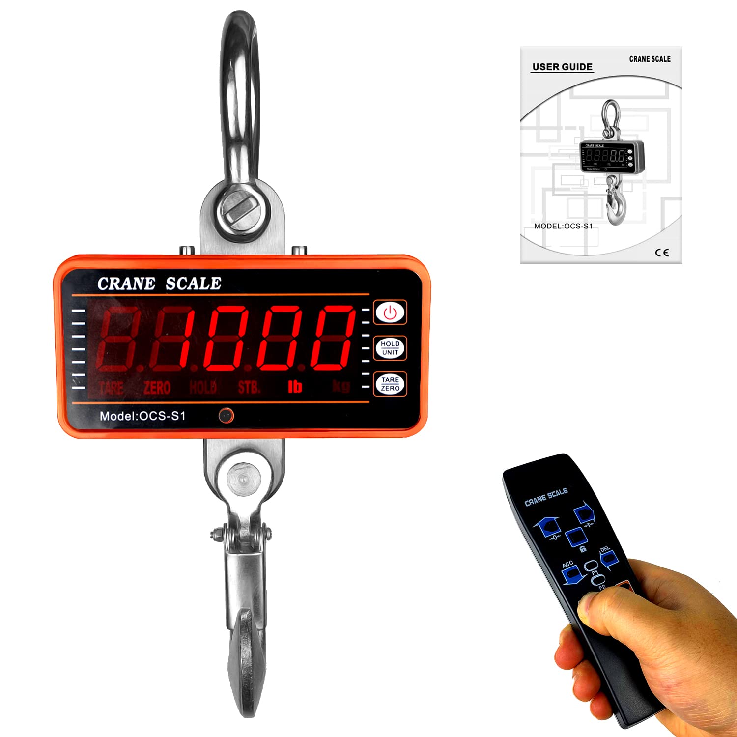 Digital Crane Scale with Remote Control (Yellow) I343