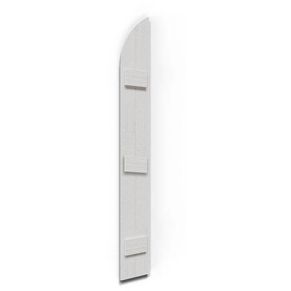 Rustic Faux Wood Shutters with Quarter Round Arch Top W484192