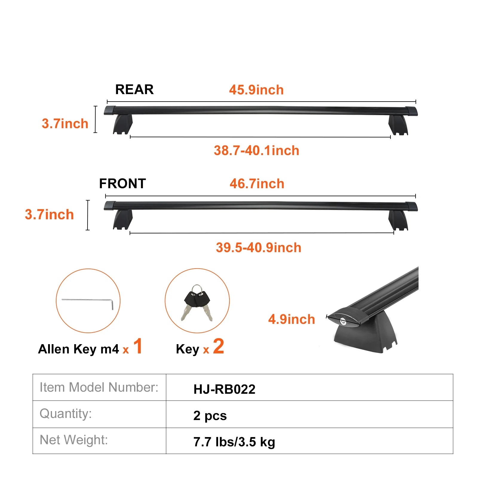 Roof Rack Cross Bars with Locks for Jeep Grand Cherokee O362707