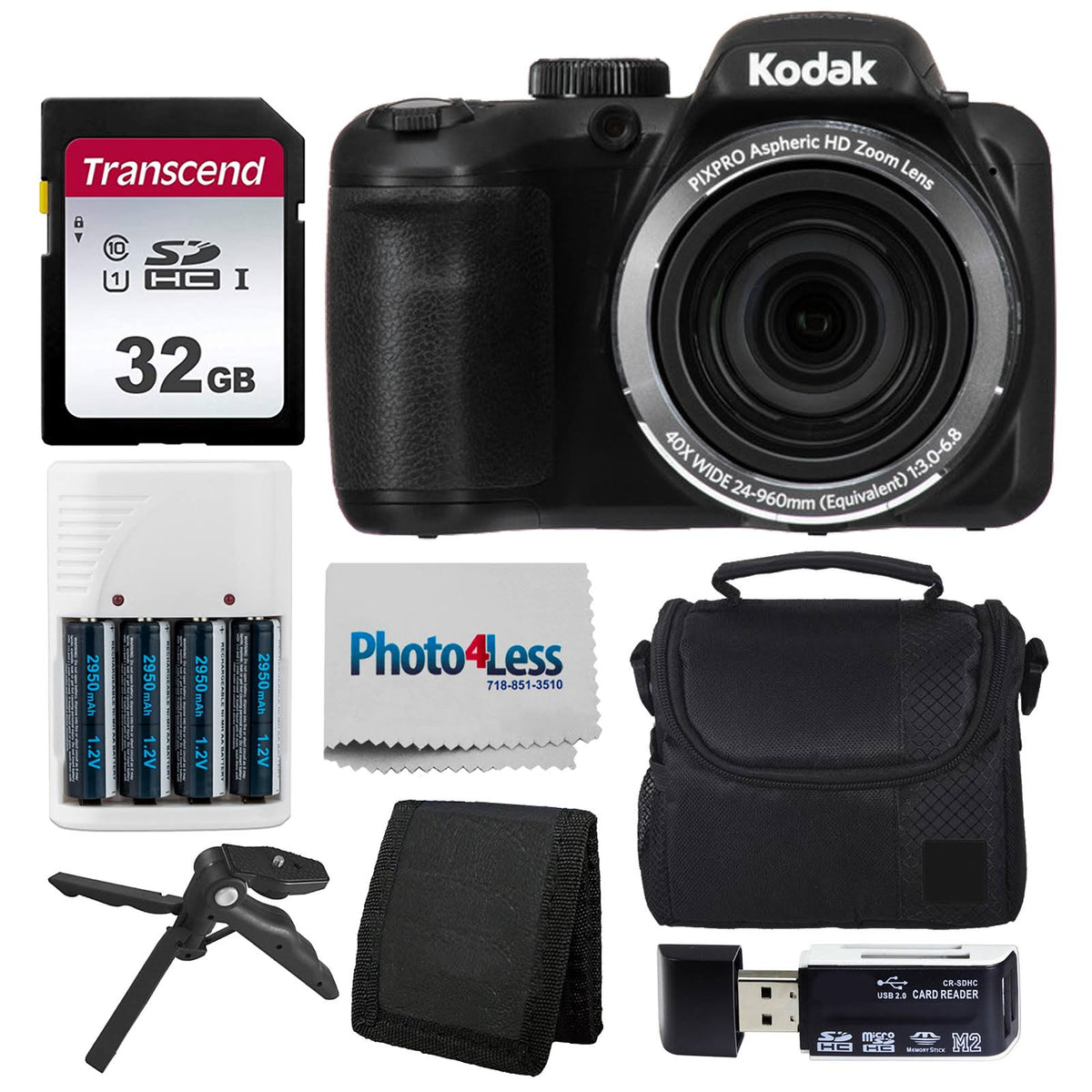 16mp Digital Camera Black with 32GB SD Card T449