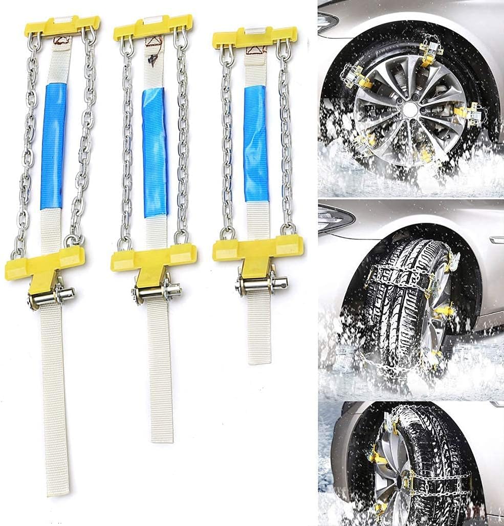 10 Packs Anti Slip Tire Chains with Thickened Manganese Steel D1236