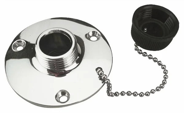 Brass Chrome Plated Washdown Water Outlet with Cap and Chain B7123