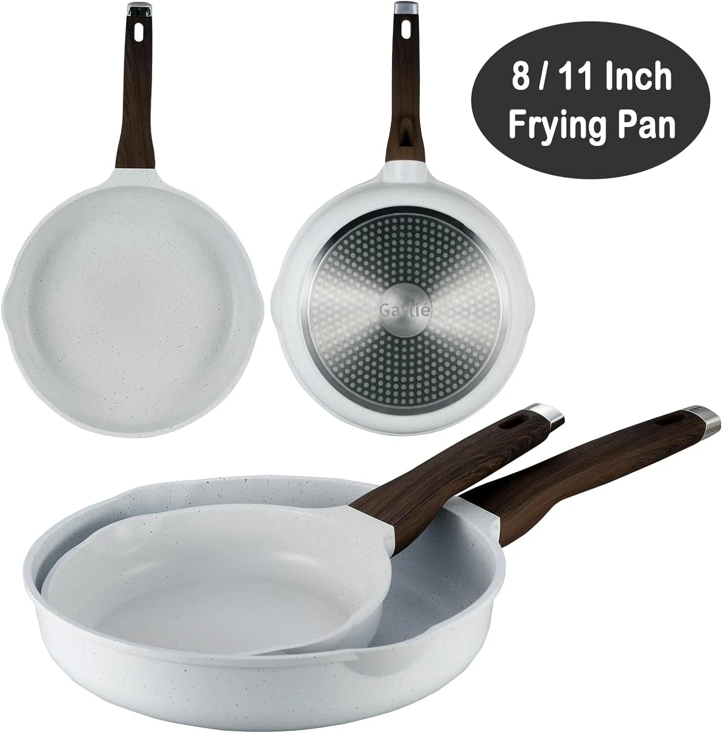 13pcs Nonstick White Granite Cookware Set W55651