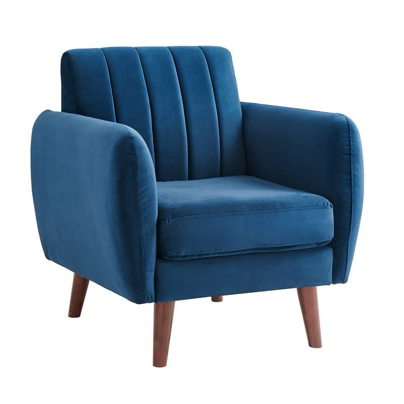 Navy Blue Velvet Accent Chair A801