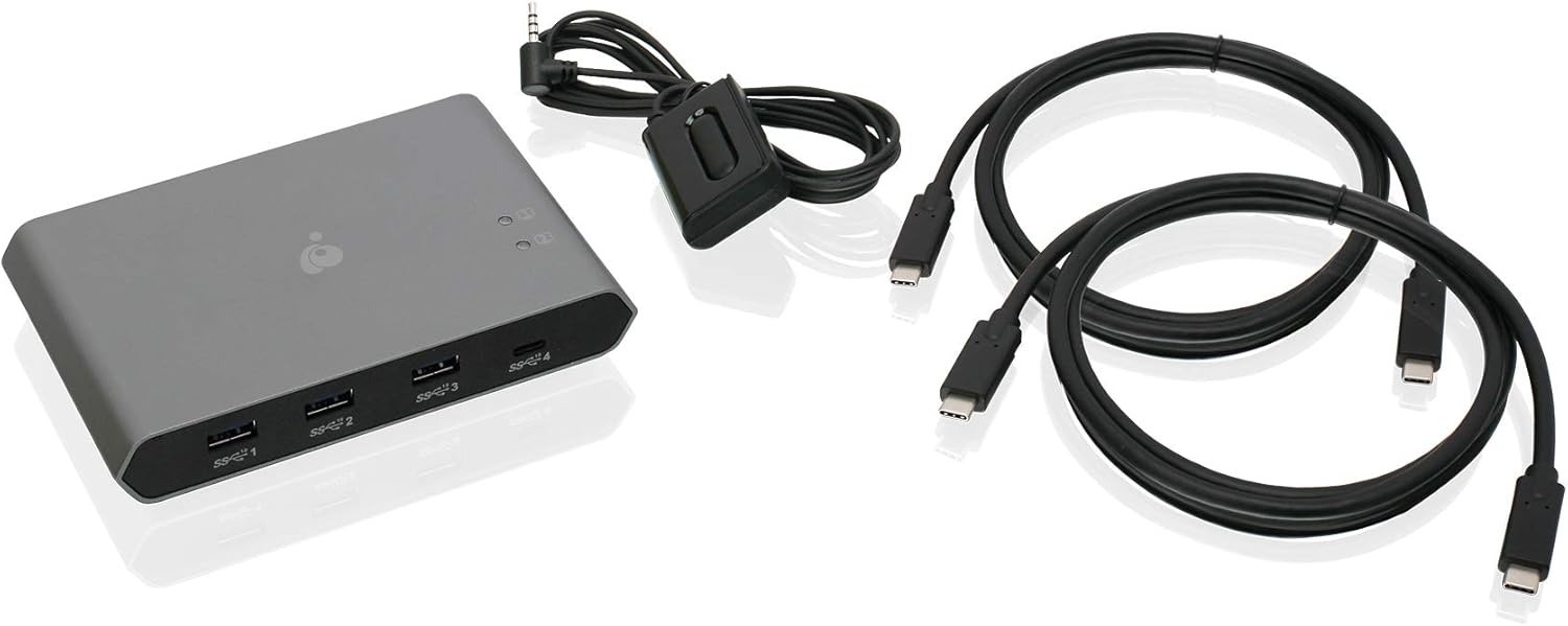USB-C 2-Port Keyboard Mouse and Peripheral Switch with Power Delivery K942531