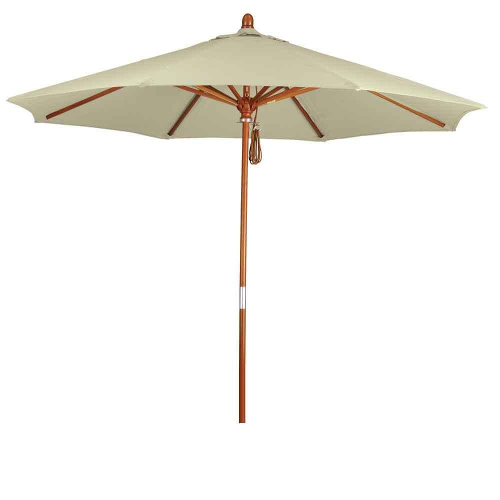 9 ft. Wood Market Umbrella Pulley Open K94149