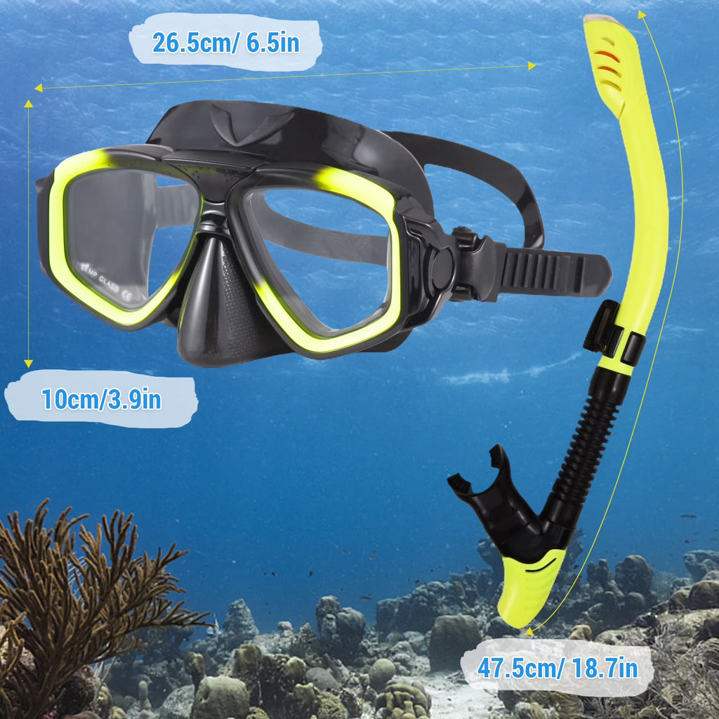Snorkel Set with Dry Snorkel Tube D974