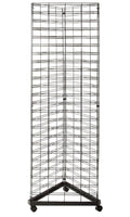 Black Triangle Slat Grid Tower with Base & Casters O986