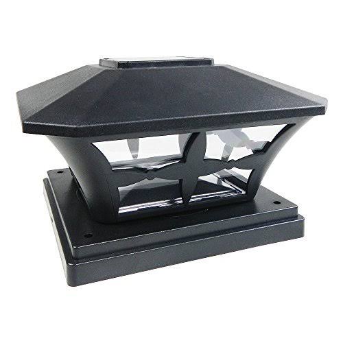 Black 4 Pack Solar LED Post Cap Light I98988