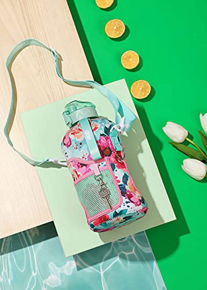 Floral Bloom 2.2L Water Bottle with Straw N809