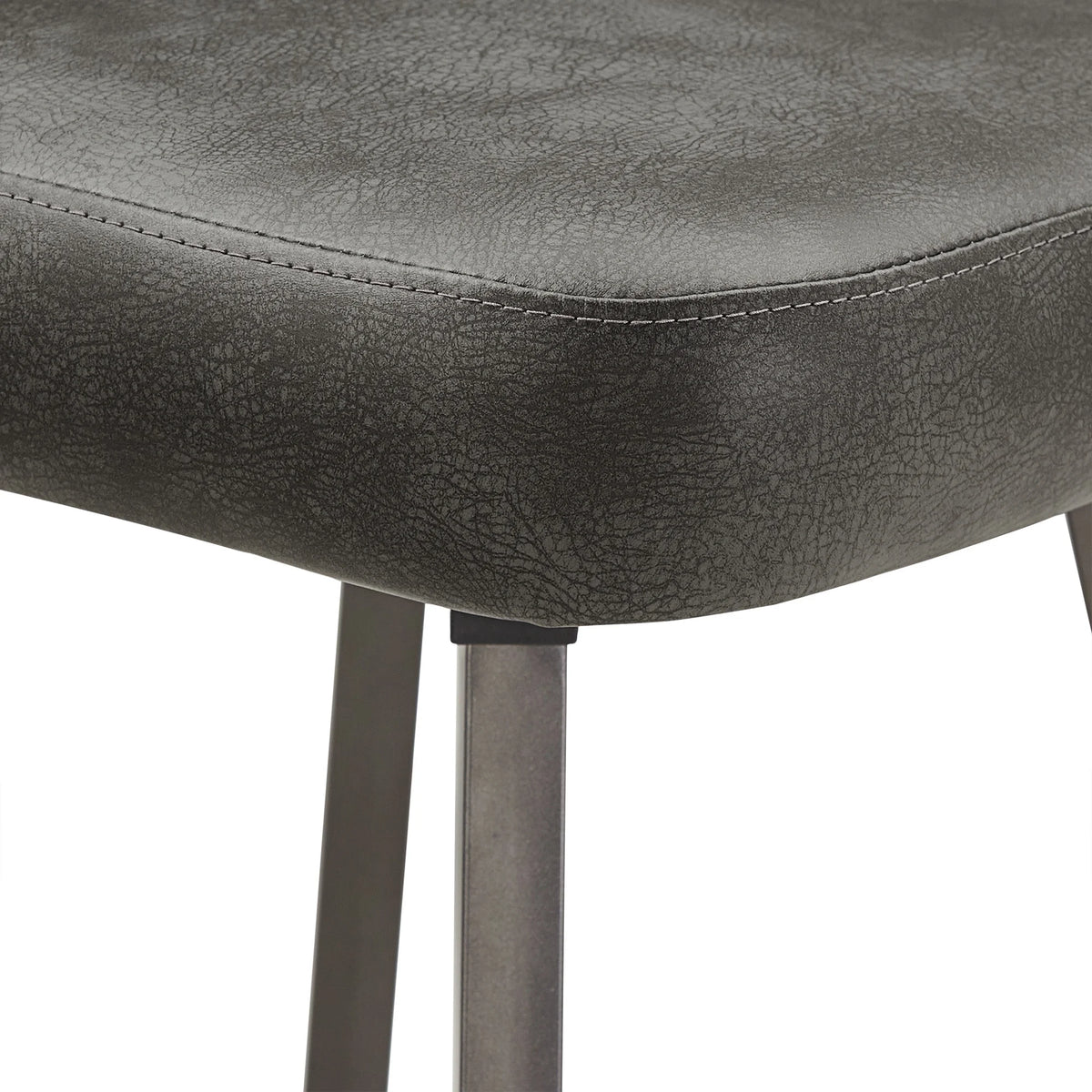 24" Metal Swivel Counter Stools, Set of 2, Dark Grey N631
