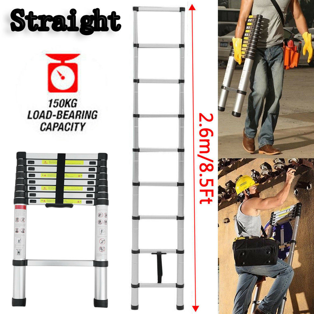 Aluminum Telescoping Ladder 8.5FT Extension Ladder K3498