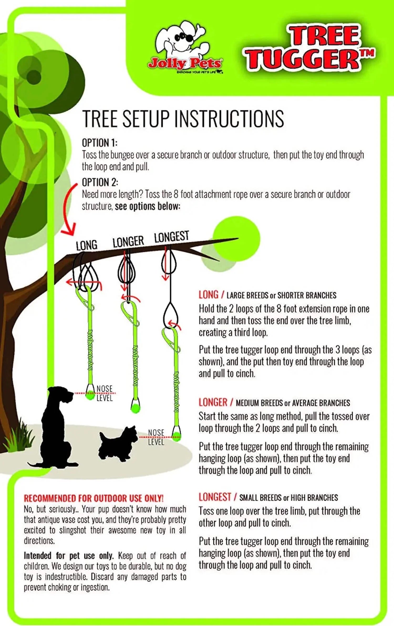 Green Large Tree Tugger Bungee A33127