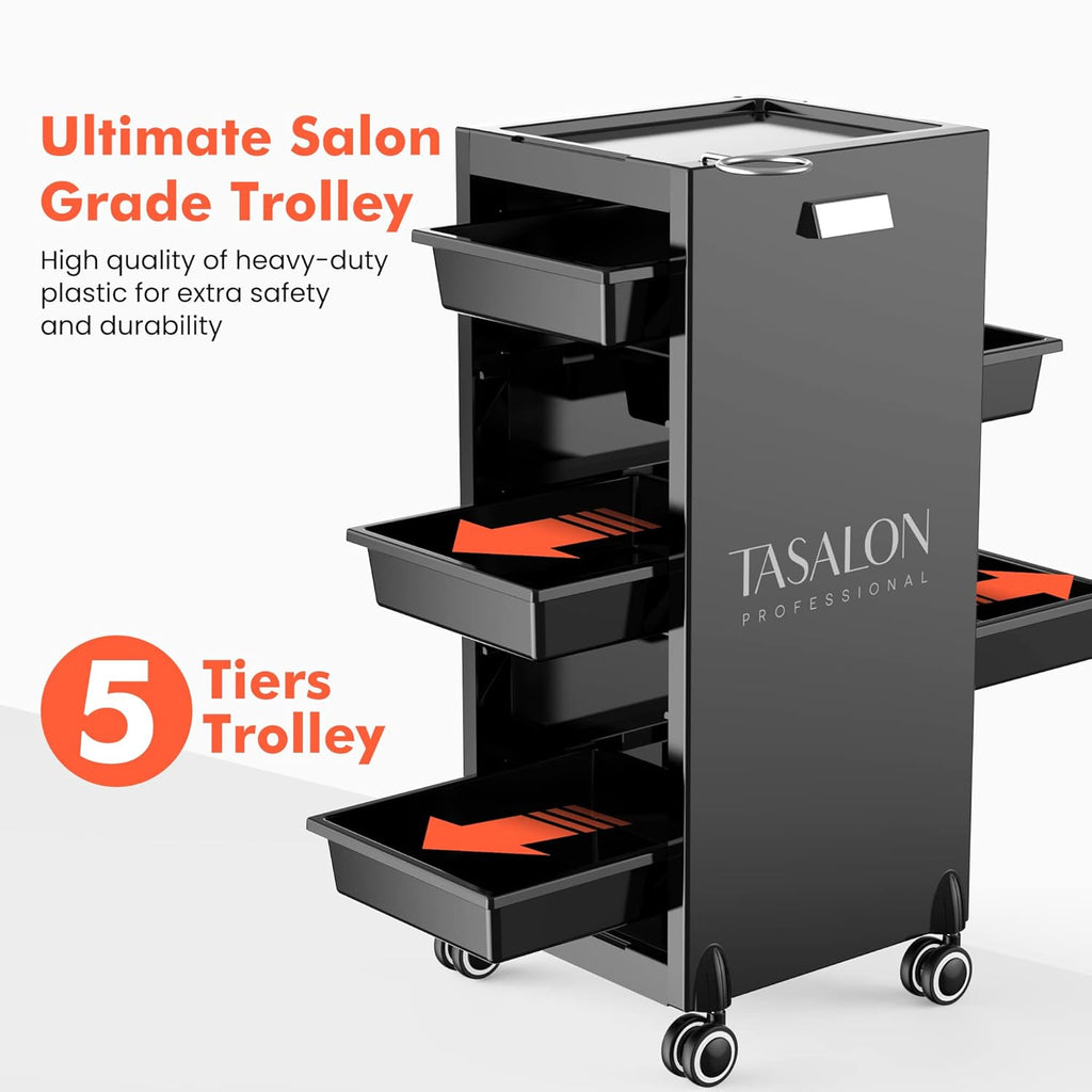 Salon Trolley Cart with 5 Trays U718