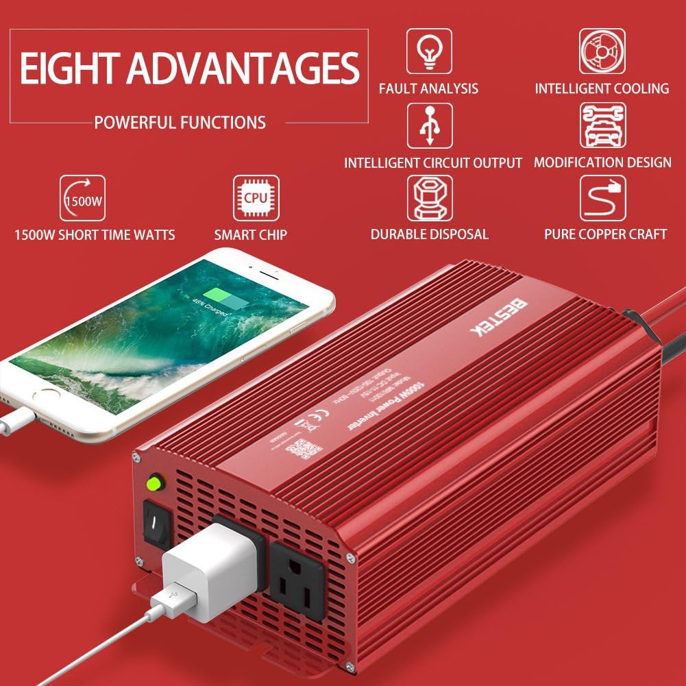 1000 Watt DC to AC Power Inverter A7876