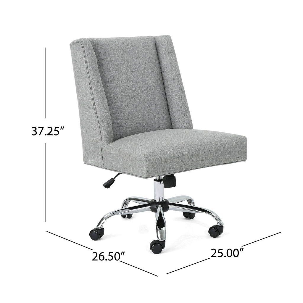 Gray and Chrome Office Chair Q247518