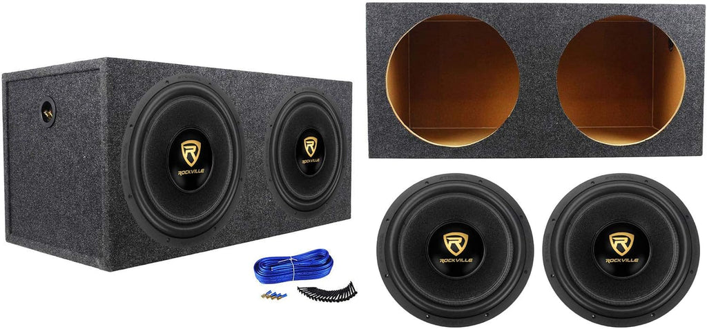 15 10,000w Car Audio Subwoofers with Sealed Sub Box Enclosure T18775