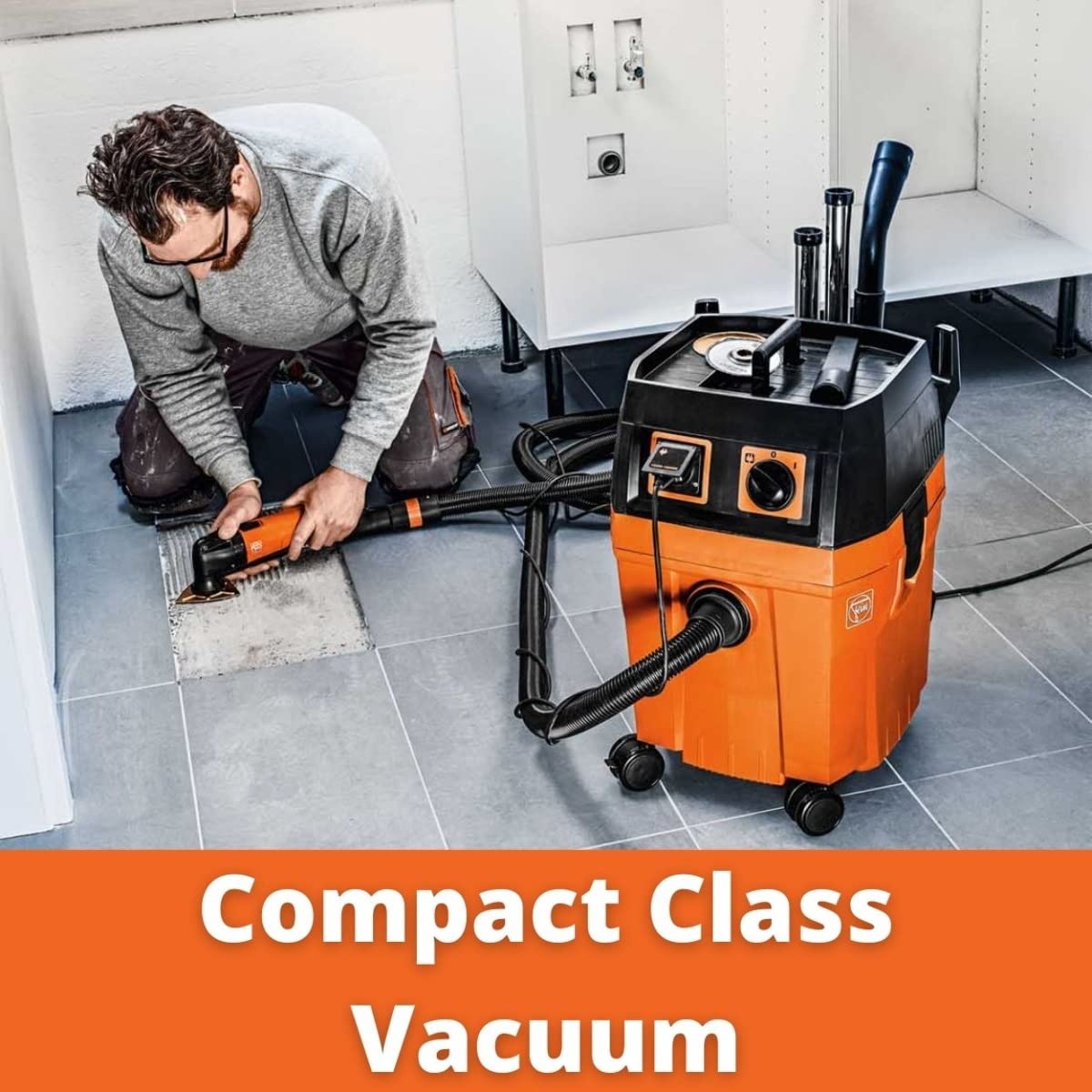 Turbo II Wet/Dry Dust Extractor Vacuum Cleaner, 151 CFM Suction Capacity, 98 PSI Static Water Lift C5854