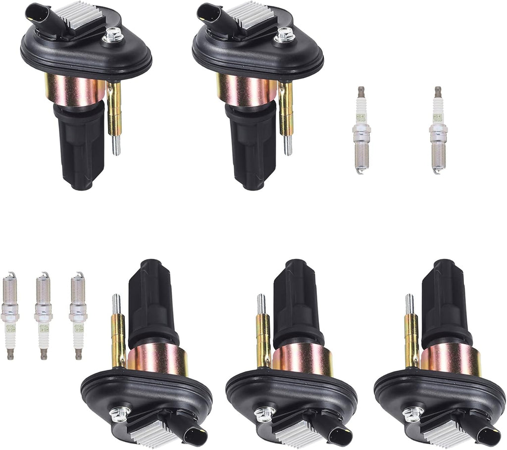 5pcs Ignition Coil Pack And Platinum Spark Plug Q537