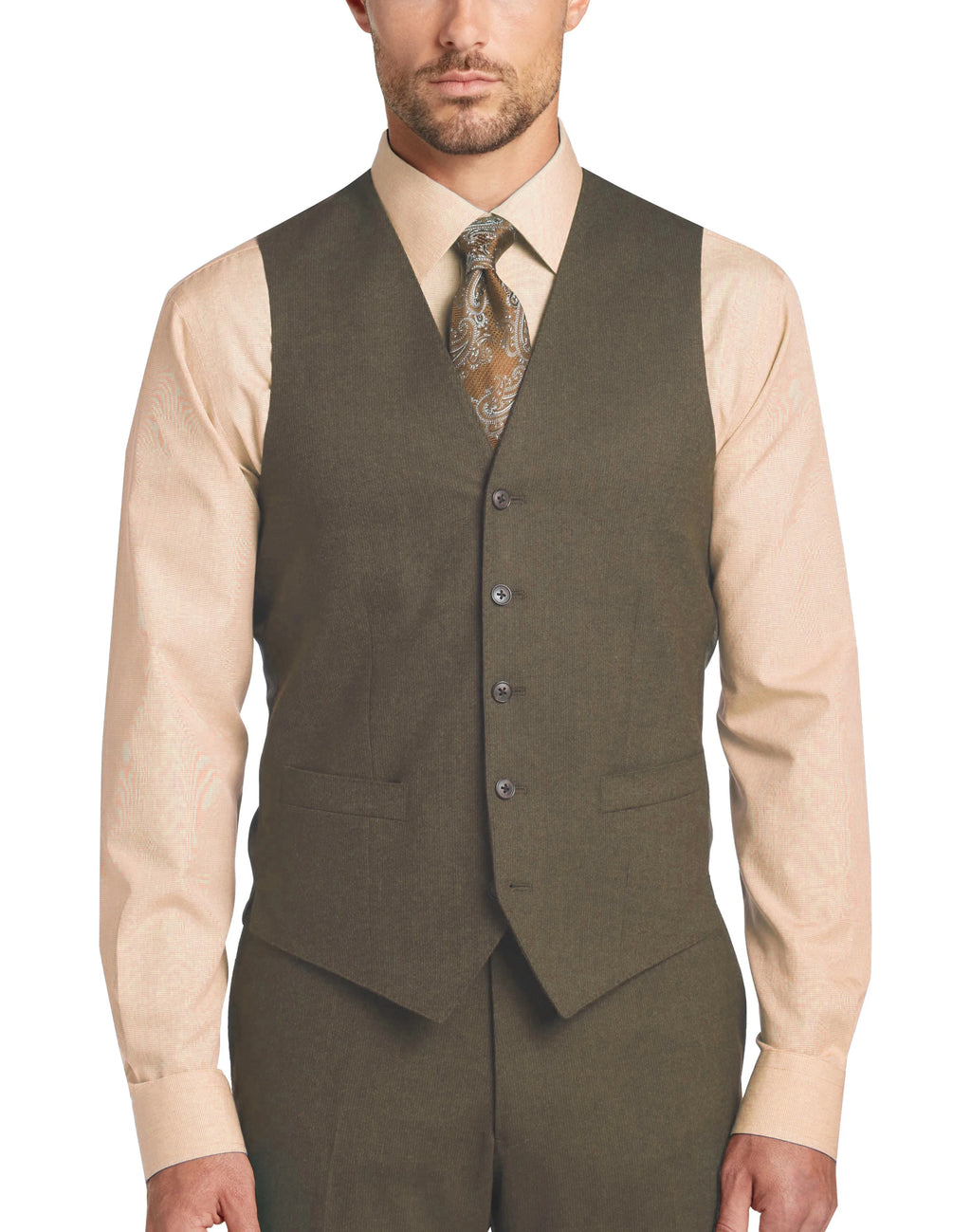 Black White Taupe Sapphire Eggplant Olive Navy Brown Three Piece Suit Set J928326