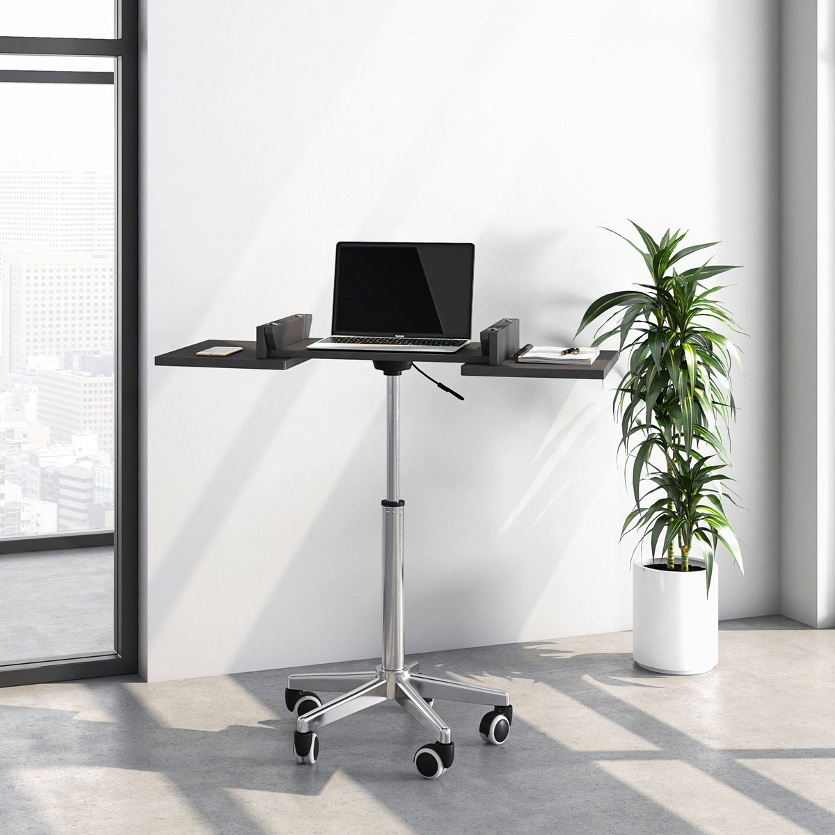 Graphite Folding Table Laptop Cart R153886