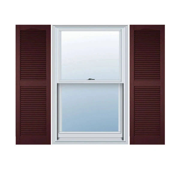 18 inchw x 35 inchh Vinyl Open Louver Shutters Per Pair Y459542