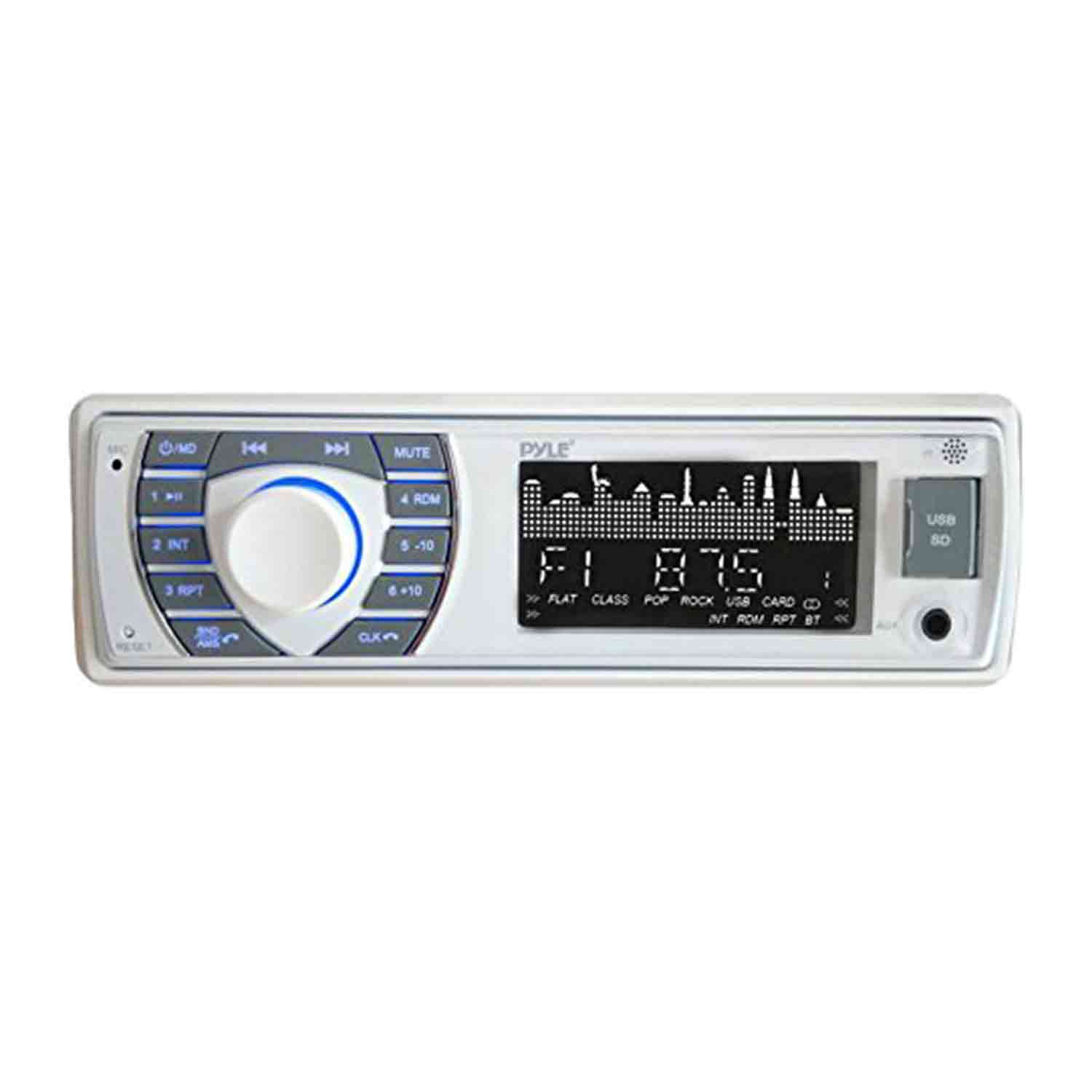 Marine Receiver Stereo with 2-Way 180W 6.5" Loud-SPKR (3-Pairs), Marine Antenna, 4-Chan Amplifier & 50' 16G SPKR Wire R328