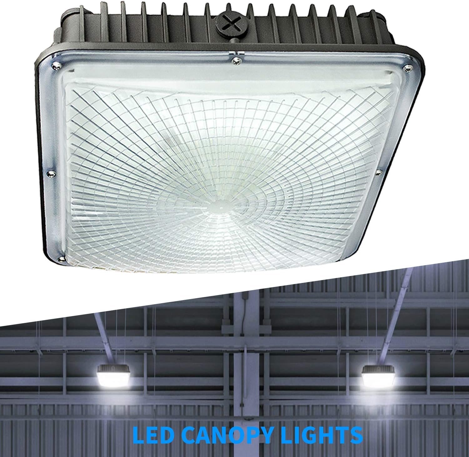 70Watt LED Canopy Light, 5500K Daylight White, 9.5 x 9.5, 120V to 277V B910591